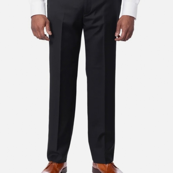 Men's Navy Dress Pants 40 Quality 100% Wool by Montefino - Picture 2 of 10